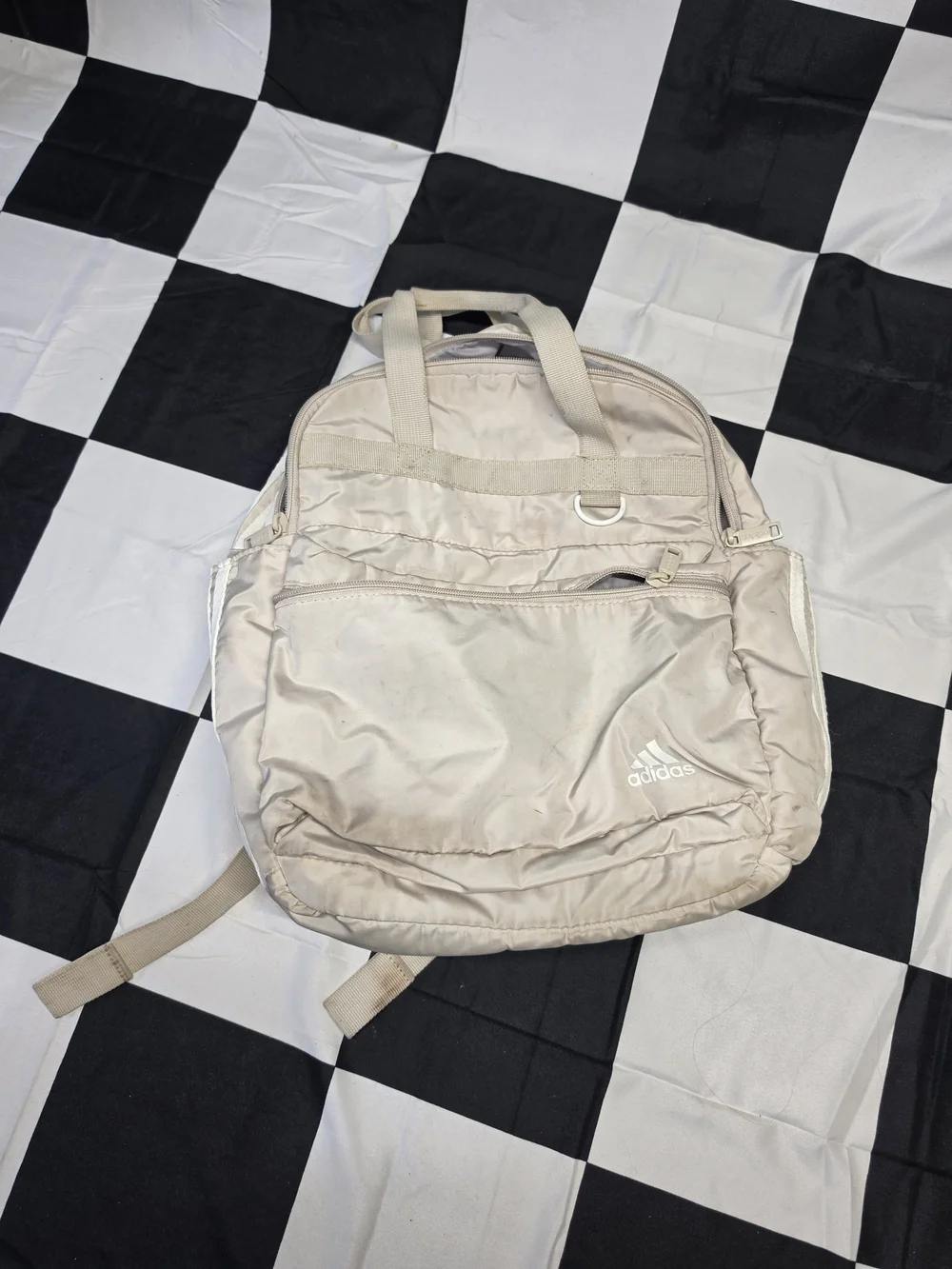 adidas Beige Everyday Backpack with Front Zip Pocket - Picture 2 of 5